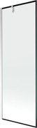 Mexen Next vaňová zástena jednokrídlová 70 x 150 cm, Čierny vzor, Chrómová - 895-070-000-00-70-01