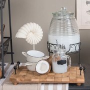 Drevený podnos s kovovými rukojet'mi - 49*36*8 cm