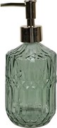 Zelený sklenený dávkovač na mydlo s pumpičkou - 400 ml