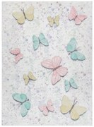 Detský kusový koberec Bambino 1610 Butterflies cream, 80x150, viacfarebná, detská izba, Dywany Łuszczów