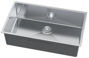 Erga HD, 1-komorový oceľový drez 740x440x210 mm, oceľová, ERG-MLS-HD7444