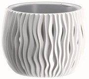 Okrúhly kvetináč Sandy biely