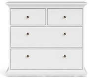 Biela nízka komoda 96x87 cm Paris – Tvilum