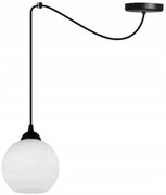 Závesné svietidlo Eliza Spider, 1x biele sklenené tienidlo (výber z 2 farieb konštrukcie)