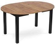 Rozkladací jedálenský stôl Klara 102-142 cm MDF Dub craft čierna