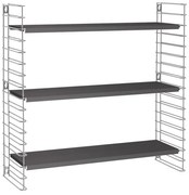 Trojposchodový regál Metaltex Libro, šírka 70 cm