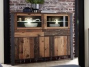 Komoda s vitrínou Cardiff, s osvetlením%