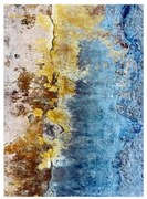 Koberec MIRO 51709.803 abstraktný, modrý / zlatý