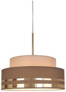 Luster na lanku TAMI 1xE27/60W/230V pr. 40 cm béžová/hnedá/zlatá