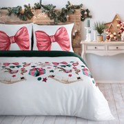 VIANOČNÉ OBLIEČKY Z MIKROVLÁKNA RIBENO 200X220 CM, 2 KS 70X80 CM VZOROVANÉ