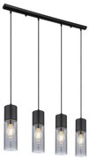 Globo 21000-4HB - Luster na lanku ANNIKA 4xE27/25W/230V čierna
