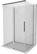 Mexen Rox-3S, 3-stenný sprchový kút 95 x 70 cm, 8mm číre sklo, grafitový profil, 8C2-095-070-66-00-3S