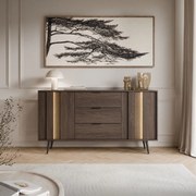 KOMODA ELVIRA 2D3S DUB DUNIN LED 153 cm