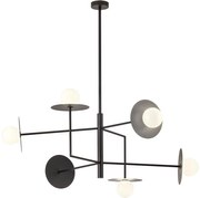 Redo 01-2734 - Luster na tyči PLATO 6xG9/10W/230V čierna