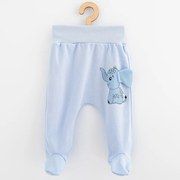 Dojčenské bavlnené polodupačky New Baby Happy Elephant blue, vel. 74 (6-9m)