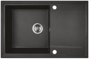 Kuchinox Hunter, 1-komorový granitový drez 670x440x180mm, čierna, LAV-SBU_711T