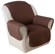 Prikrývky s opierkami béžová/hnedá kreslo - sedák 57 cm