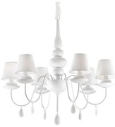 Ideal Lux - Luster na reťazi BLANCHE 6xE14/40W/230V pr. 75 cm biela