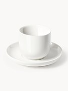 Porcelánové šálky na espresso's podšálkami Nessa, 4 ks