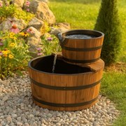 Garthen 633 Záhradná fontána - fontána s dvomi drevenými vedrami
