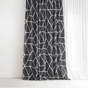 Goldea bavlnený záves - mozaika na tmavo sivom 140x150 cm