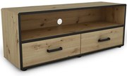 TV stolík capannoli 120 2s dub artisan/čierna