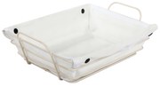 Verk 27209 Košík kovový s odnímateľnou podšívkou 31 x 22 x 16 cm, biela