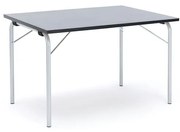 Skladací stôl NICKE, 1200x800x720 mm, linoleum - tmavošedá, strieborná