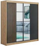 Skriňa Larysa 203 čierne / craft zlatá