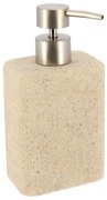 Dávkovač mydla Fiorillo, piesková/s prvkami vo farbe nerez, 360 ml