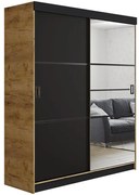 Skriňa Retro 138 4L craft/ Dvierka čierna