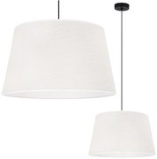 Závesné svietidlo Juta, 1x biele jutové tienidlo, (fi 44cm), b
