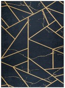 Dywany Łuszczów, Kusový koberec ANDRE Marble 1222, 80x150, čierna, chodba / predsieň