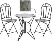 CH Kovový záhradný nábytok Susan - stôl + 2 stoličky