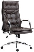 Kancelárska stolička Sotira - koža - Hnedá