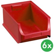 Allit Plastové boxy PLUS 5, 310 x 500 x 200 mm, červené, 6 ks