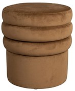 Hnedý zamatový taburet Aditi – Dutchbone