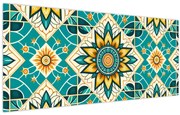 Obraz - Tyrkysový vzor (120x50 cm)