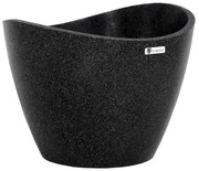Čierny kvetináč Grapano Rondi, ø 23,3 cm
