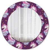 Jednorožec Okrúhle dekoračné zrkadlo na stenu