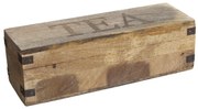 Drevený organizér na čaj Mango Wood, 32x10x9,5 cm