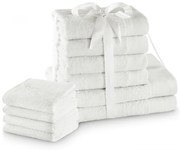Biele froté bavlnené uteráky a osušky v súprave 10 ks Amari – Restilo