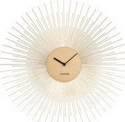 Nástenné hodiny v zlatej farbe Karlsson Peony, ø 45 cm