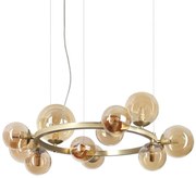 Ideal Lux - LED Luster na lanku PERLAGE 11xG9/3W/230V pr. 73 cm zlatá/dymová ID322773