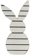 Veľkonočný drevený králik WHITE BUNNY 14 cm biely
