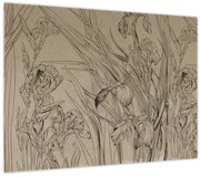 Obraz - Obrysy rastlín (70x50 cm)