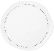 Räder Biely porcelánový tanier MERRY CHRISTMAS