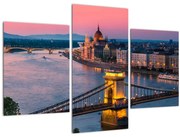 Obraz - Panorama mesta, Budapešť, Maďarsko (90x60 cm)