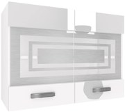 Kuchynská skrinka Belini horná 80 cm biely lesk INF SGW80/3/WT/W/0/F