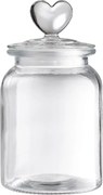 SWEET HEART Dóza sklenené srdca 1000 ml
